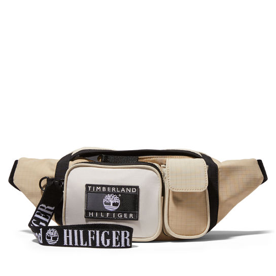 Tommy Hilfiger x Timberland® Re-imagined Unisex Belt Bag in beige | Timberland