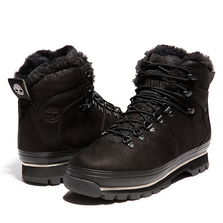 Euro Hiker Lined Boot for Women in Black-