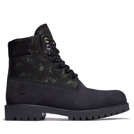 Timberland® Heritage 6 Inch Boot for Men in Black/Camo | Timberland