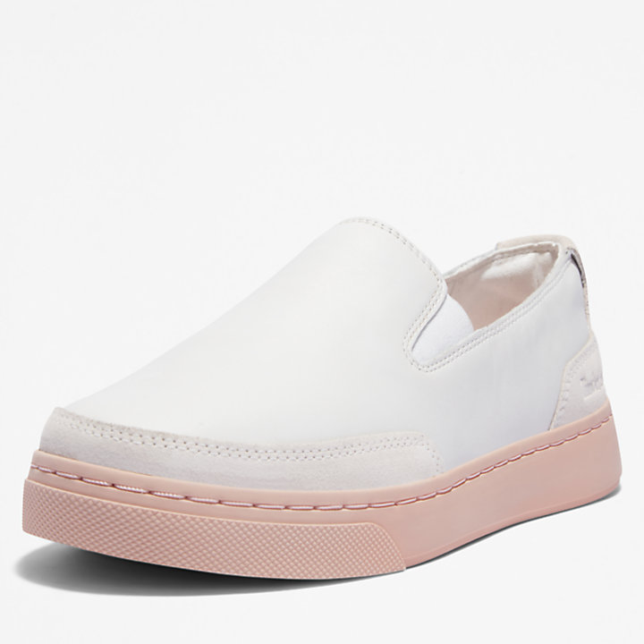Atlanta Green Slip-ons for Women in White/Pink-