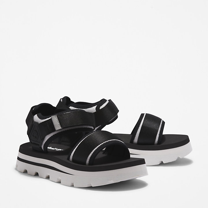 Euro Swift Ankle-Strap Sandal for Women in Monochrome Black-