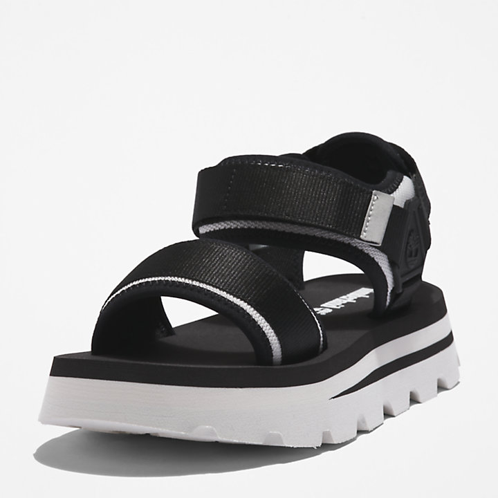 Euro Swift Sandaal met enkelbandje voor dames in monochroom zwart-