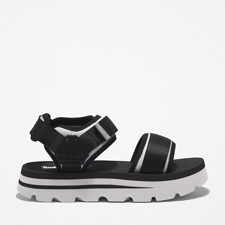 Euro Swift Ankle-Strap Sandal for Women in Monochrome Black-