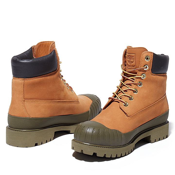 Beeline x Timberland® 6 Inch Rubber Toe Boot for Men in Yellow/Green