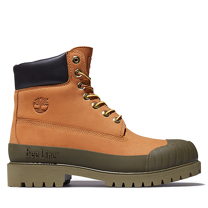 Beeline x Timberland® 6 Inch Rubber Toe Boot for Men in Yellow/Green