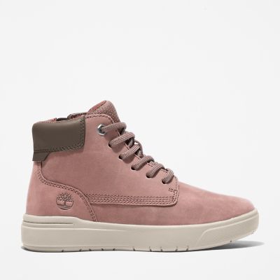 Seneca Bay High-top Trainer for Youth in Pink | Timberland