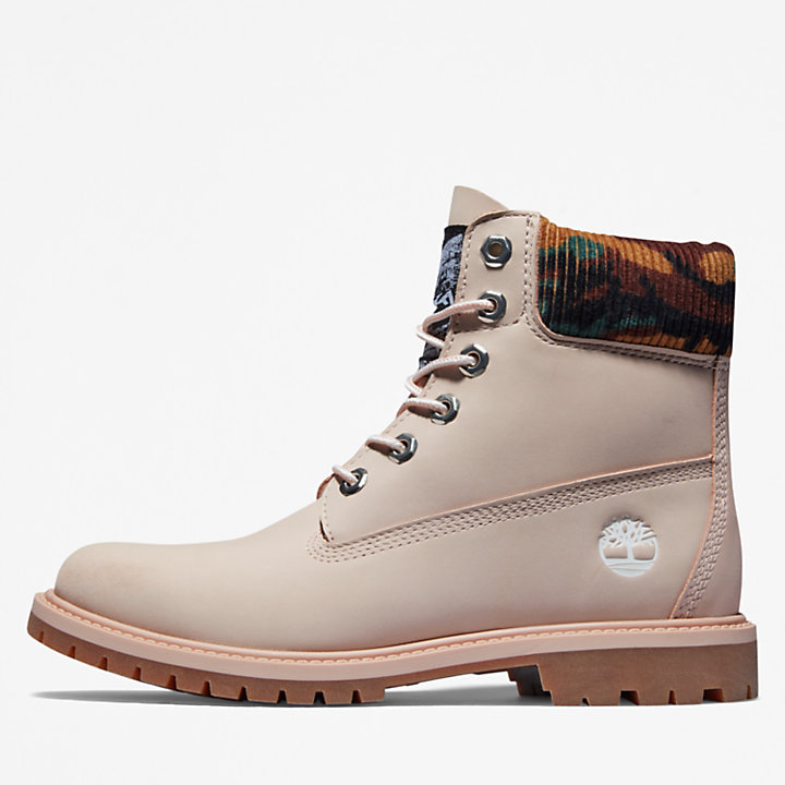 Timberland® 6 Inch Boot voor dames in lichtroze/camouflage-
