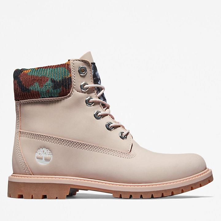 Timberland® 6 Inch Boot voor dames in lichtroze/camouflage-