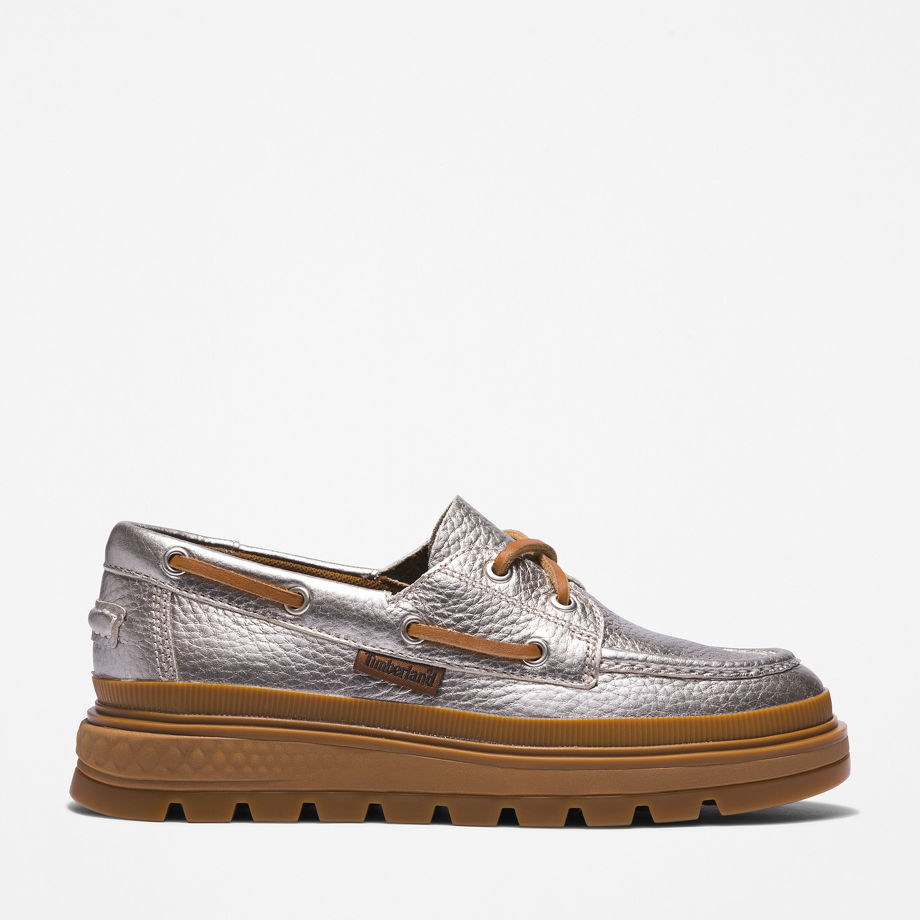 Timberland Greenstride Ray City Boat Shoe For Women In Silver Silver