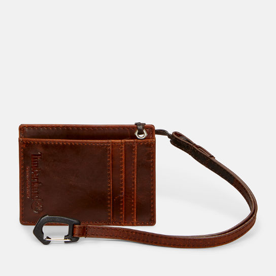 Leather Lanyard Card Case for Men in Brown | Timberland