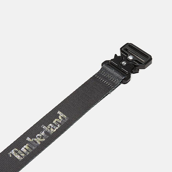 Cinturón de camuflaje con cierre rápido para hombre en negro