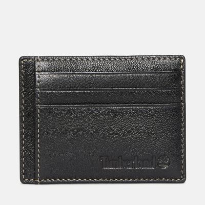 Timberland Milled Card Wallet For Men In Black Black