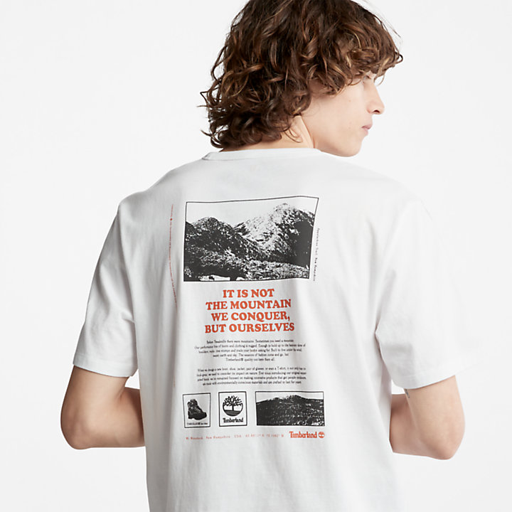 T-shirt da Uomo con Logo a Stivale Outdoor Heritage in bianco-