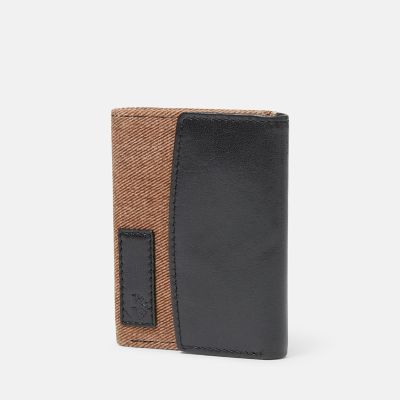 Timberland Canvas And Leather Billfold Wallet For Women In Brown Brown