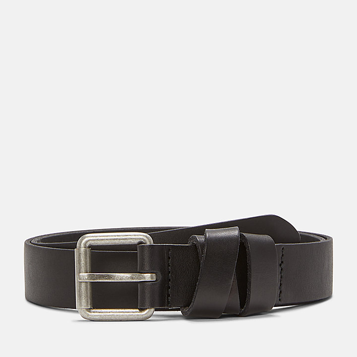30mm Belt with Wrapped Keeper for Women in Black