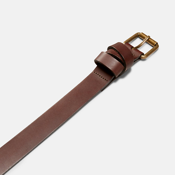 Cinturón de 30 mm con trabilla envolvente para mujer en marrón-