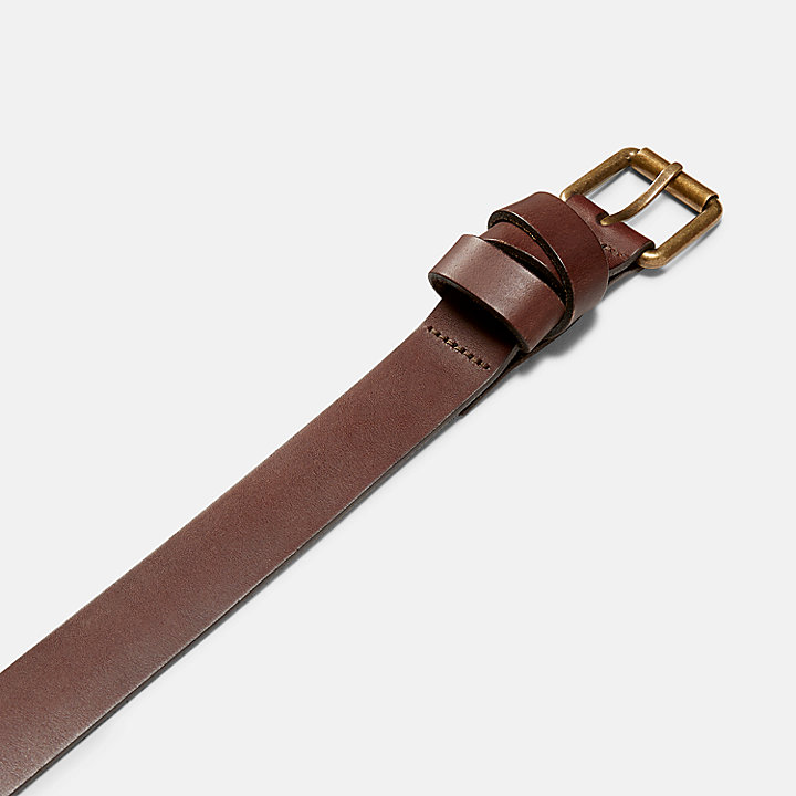Cinturón de 30 mm con trabilla envolvente para mujer en marrón