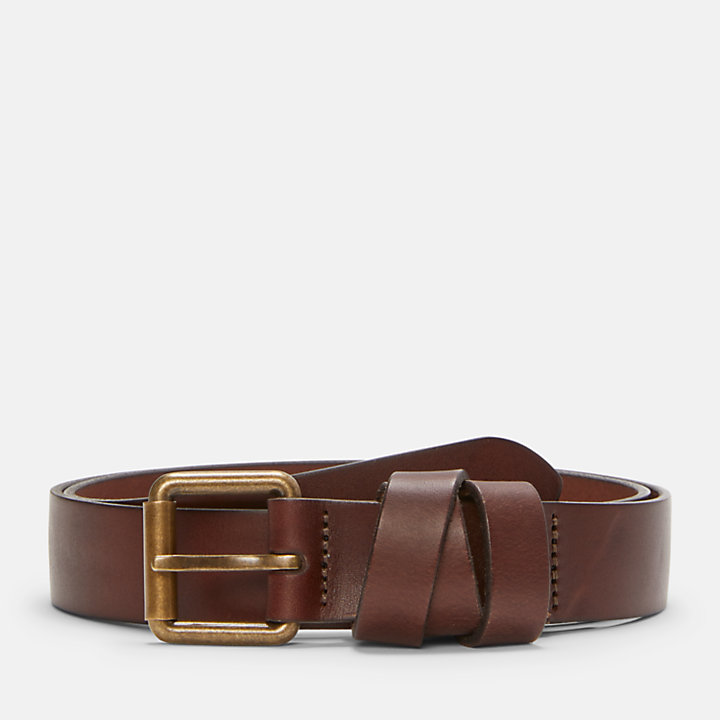 30mm Belt with Wrapped Keeper for Women in Brown-