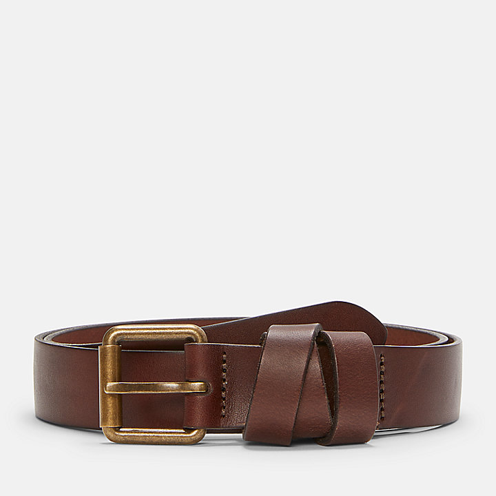 Cinturón de 30 mm con trabilla envolvente para mujer en marrón