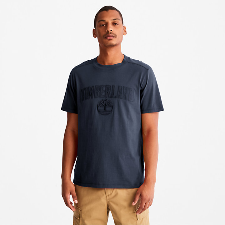 T-shirt da Uomo con Grafica Outdoor Heritage EK+ in blu marino-