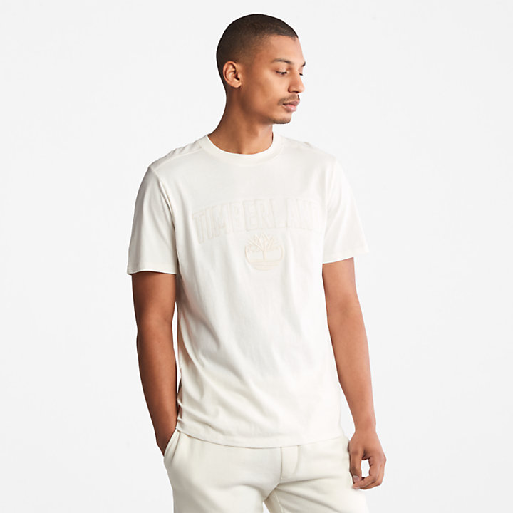T-shirt da Uomo con Grafica Outdoor Heritage EK+ in bianco-
