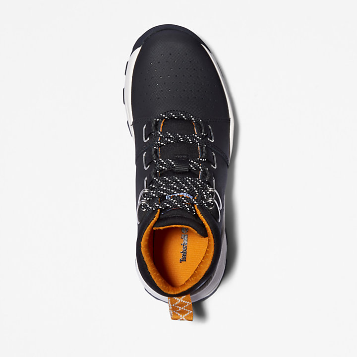 Brooklyn Lace-Up Trainer for Youth in Black-