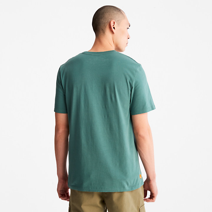 Camo-Logo T-Shirt for Men in Light Green-