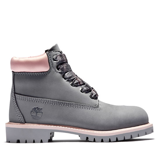 Youth Timberland® Premium 6-Inch Waterproof Boots in Grey | Timberland