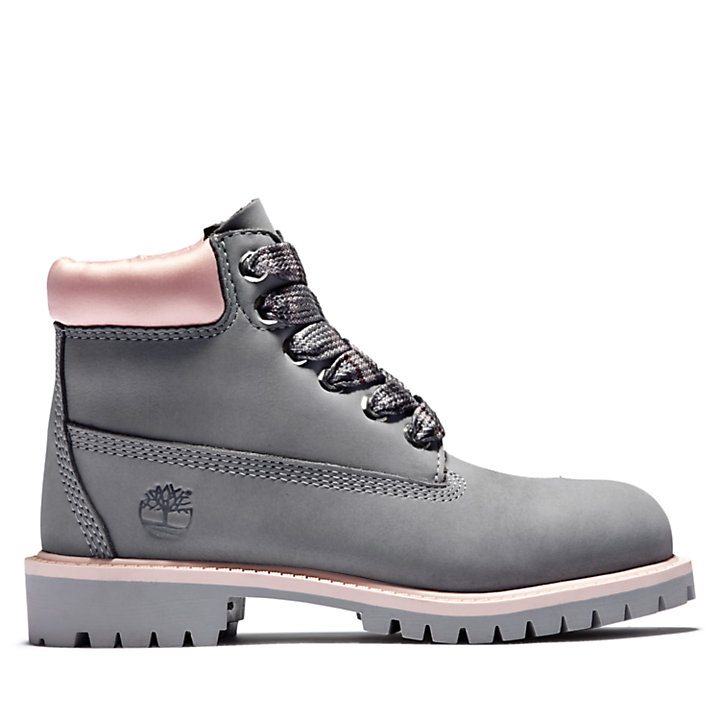 Youth Timberland® Premium 6-Inch Waterproof Boots in Grey-