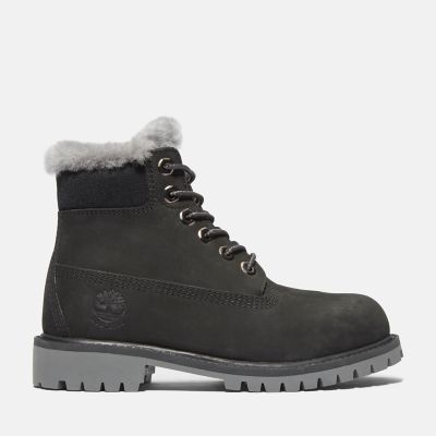 Timberland® Premium 6 Inch Waterproof Winter Boot for Youth in Black | Timberland