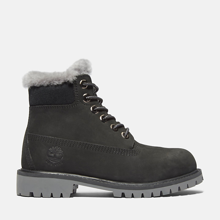 Timberland® Premium 6 Inch Waterproof Winter Boot for Youth in Black-