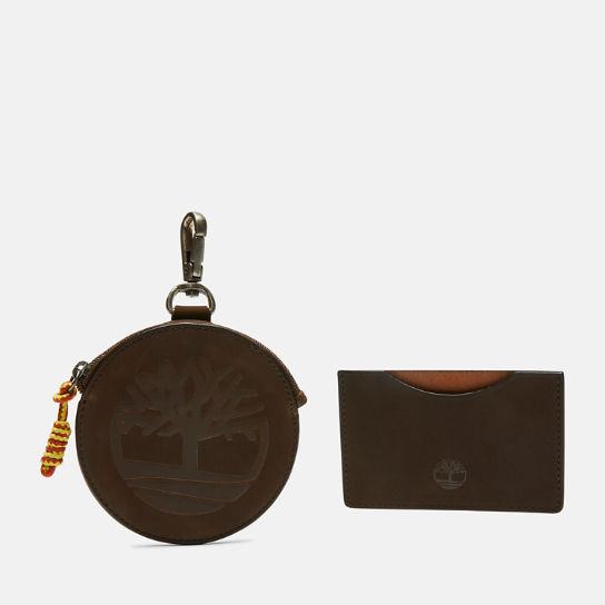 Card Holder and Coin Pouch Gift Set in Brown | Timberland
