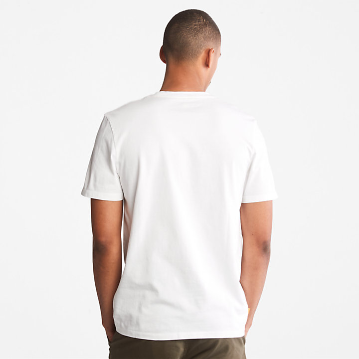 Outdoor Heritage T-Shirt mit Camo-Print auf Tasche für Herren in Weiß-