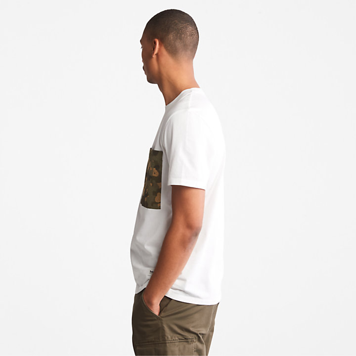 Camiseta con Bolsillo de Camuflaje Outdoor Heritage para Hombre en blanco-