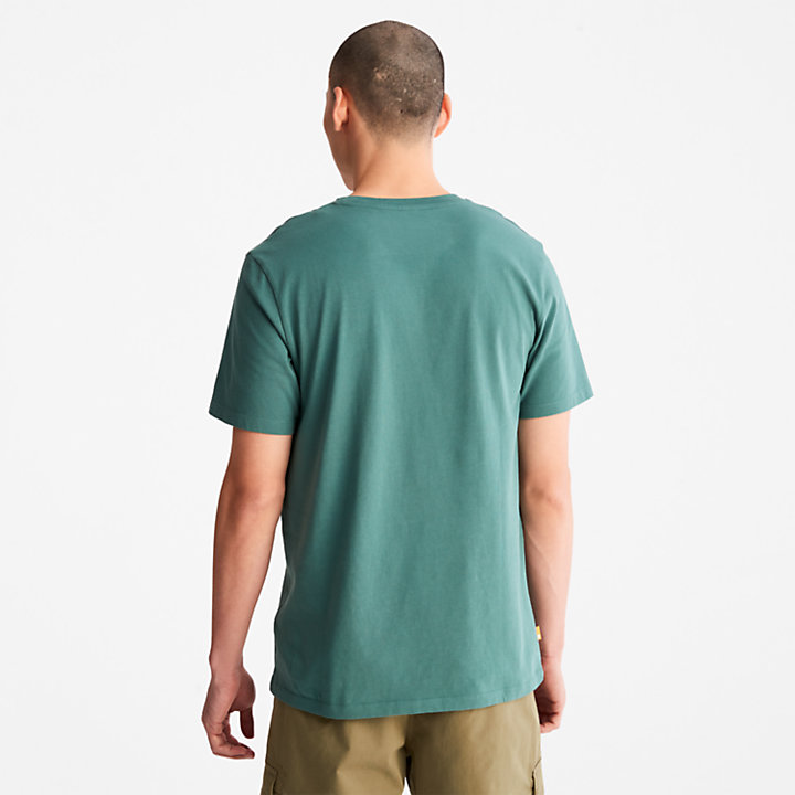 Outdoor Heritage T-shirt met Zak met Camouflageprint voor heren in groen-