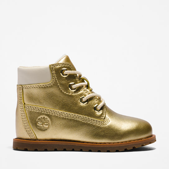 Pokey Pine 6 Inch Side-zip Boot for Toddler in Gold | Timberland