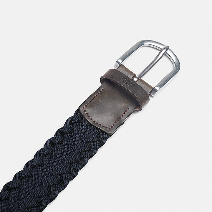 Cinturón trenzado de 35 mm/1,4 in para hombre en azul marino