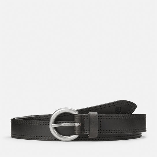 Cinturón reversible de 25 mm/1 in con hebilla ovalada para mujer en negro | Timberland