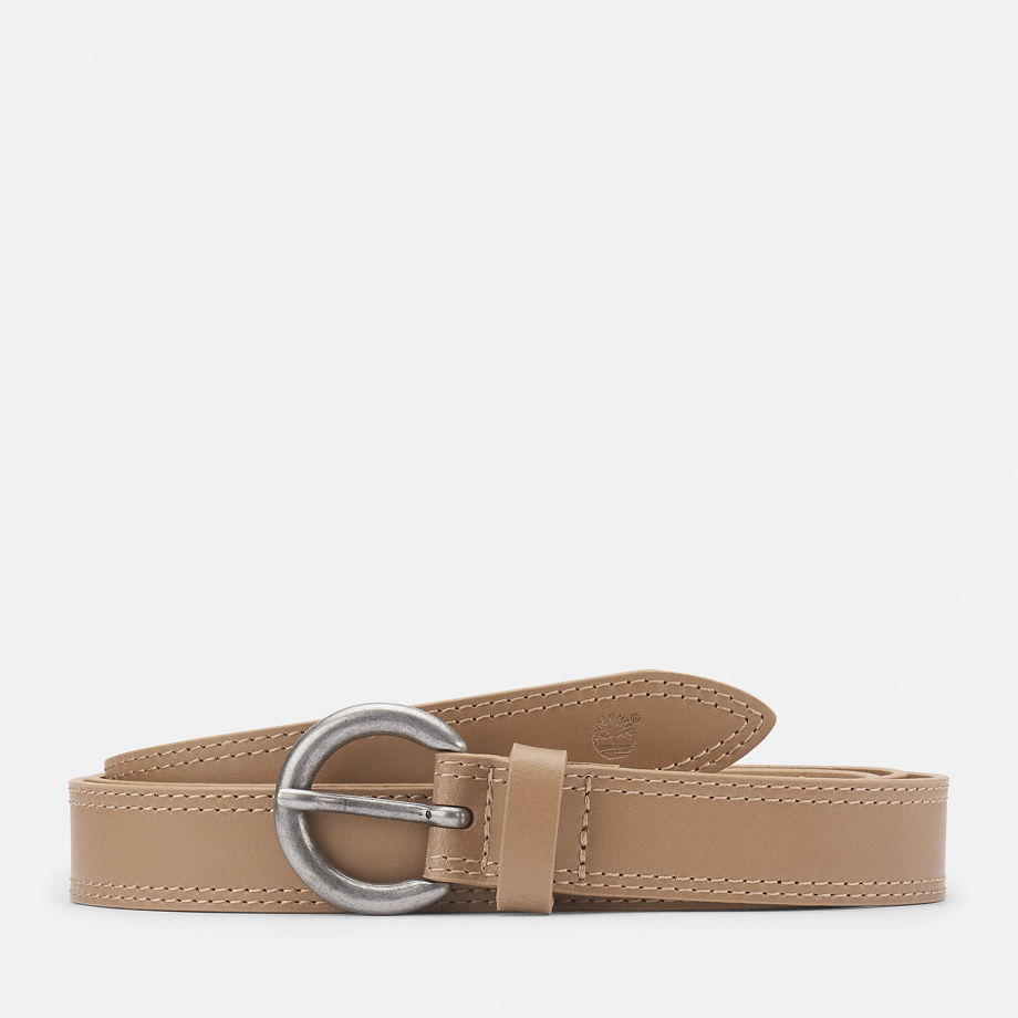 Timberland 1/25mm Oval Buckle Belt For Women In Light Brown Brown