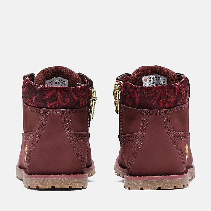 Pokey Pine 6 Inch Side-zip Boot for Toddler in Burgundy