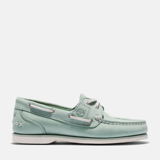 Classic Leather Boat Shoe for Women in Green | Timberland