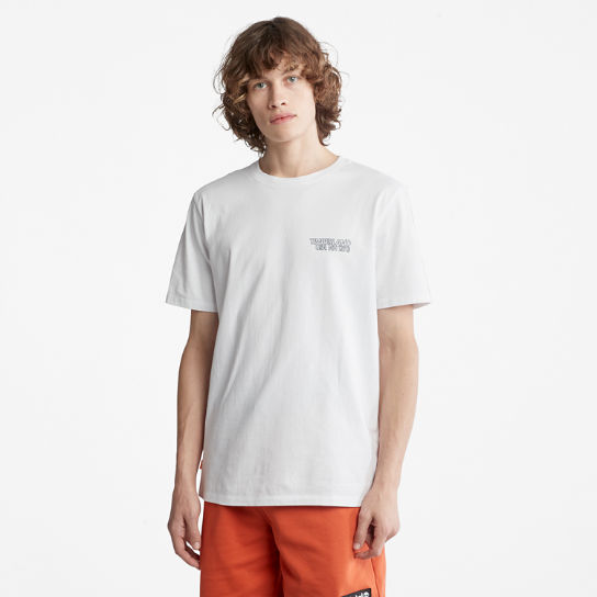 T-shirt à logo superposé Outdoor Heritage pour homme en blanc | Timberland