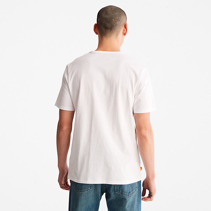 T-shirt Mountains-to-Rivers pour homme en blanc-
