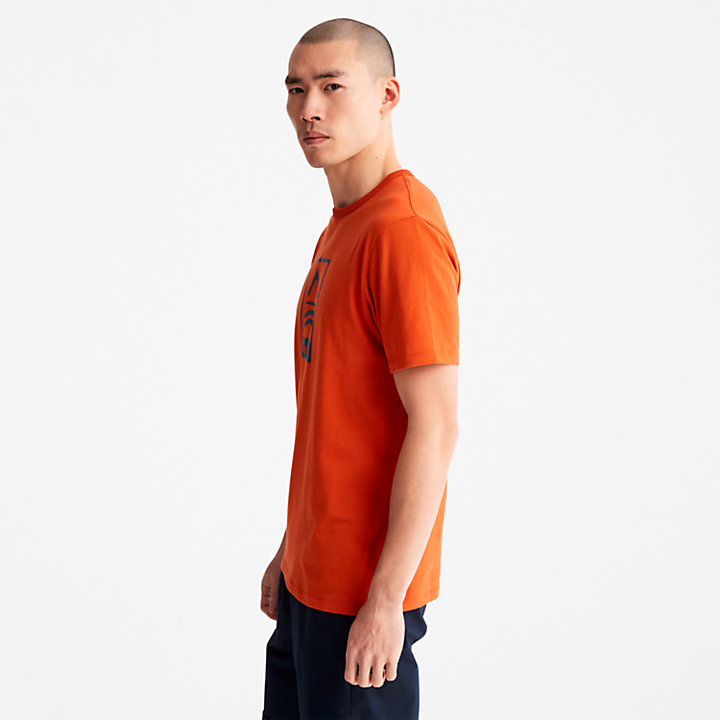 Mountains-to-Rivers T-Shirt für Herren in Orange-