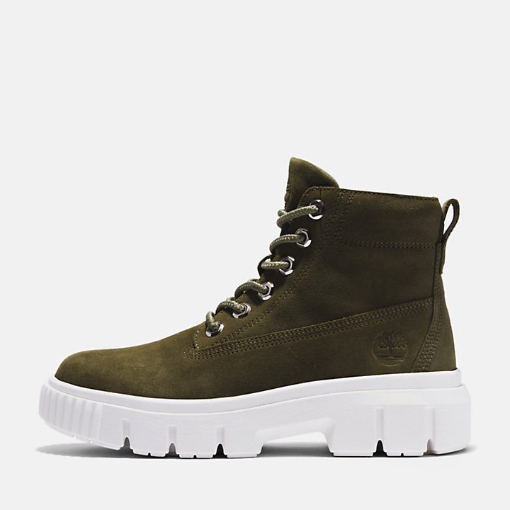 Greyfield Leather Boot for Women in Green-