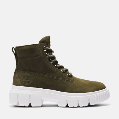 Timberland Greyfield Leather Boot For Women In Green Dark Green