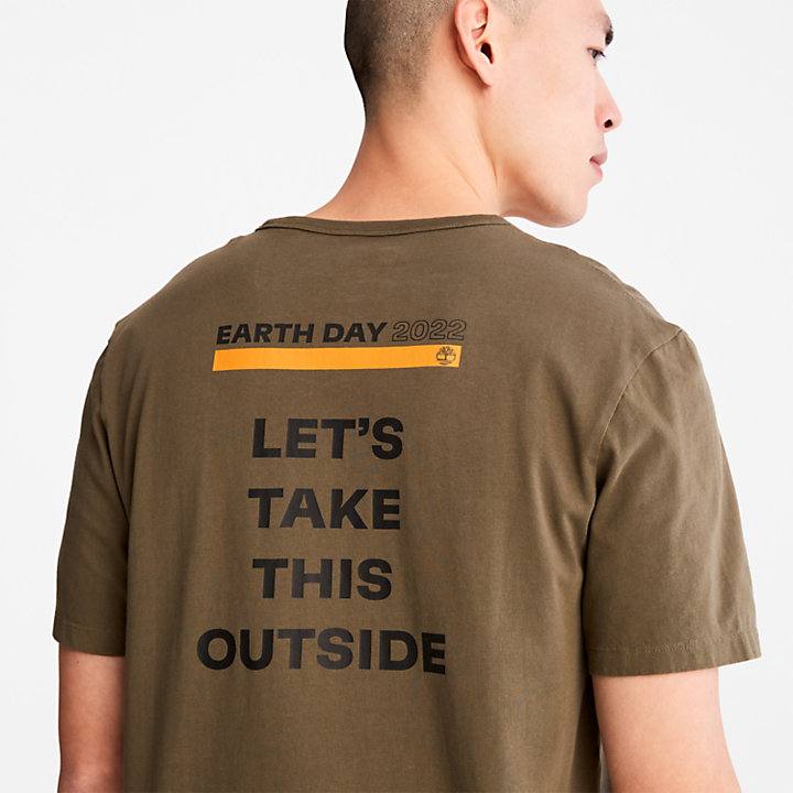 Camiseta Earth Day EK+ para Hombre en verde oscuro-