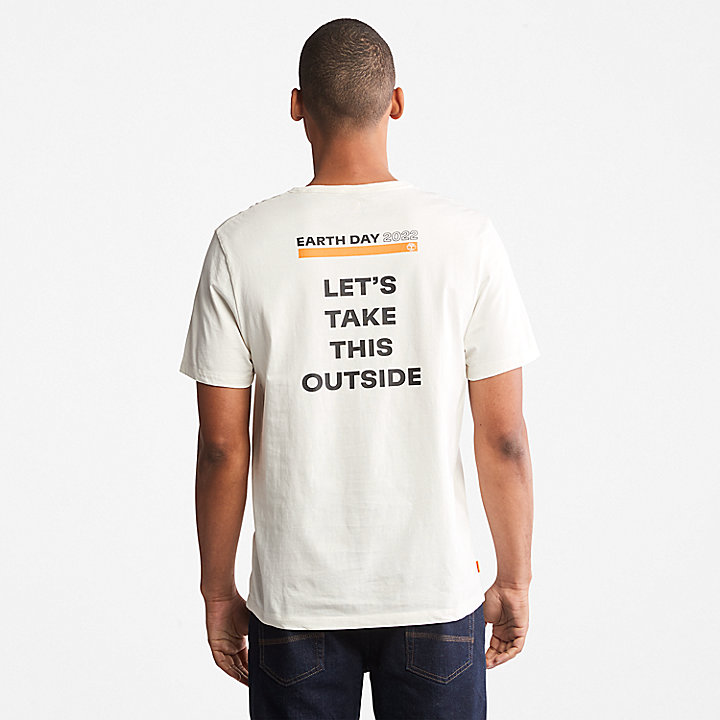 T-shirt Earth Day EK+ pour homme en blanc