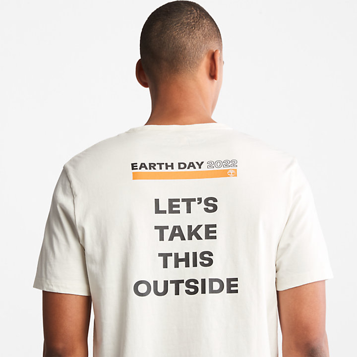 T-shirt Earth Day EK+ pour homme en blanc-