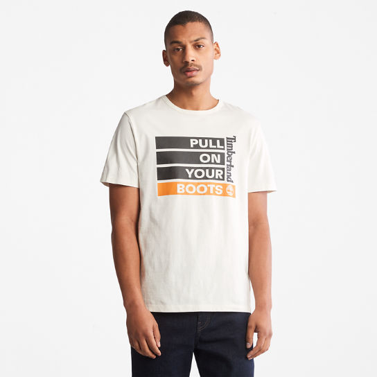 T-shirt Earth Day EK+ pour homme en blanc | Timberland